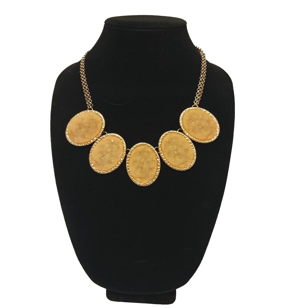 Vintage Women's Faux CRYSTALS‎ Necklace Palm Springs REGENCY Eccentric Modern